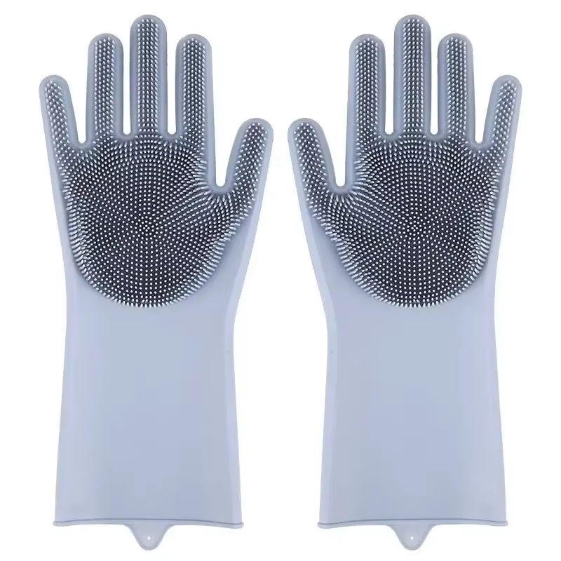 Pet Grooming Cleaning Gloves Dog Cat Bathing Shampoo Glove Scrubber Magic Dishwashing Cleannersponge Silicon Hair Removal Glove