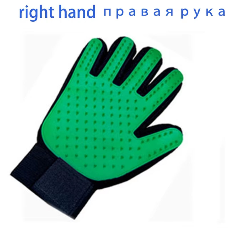 Dualpet Pet Grooming Glove for Dog Cats Glove Pet Hair Deshedding Brush Comb Glove Pet Dog Cleaning Massage Glove Accessories