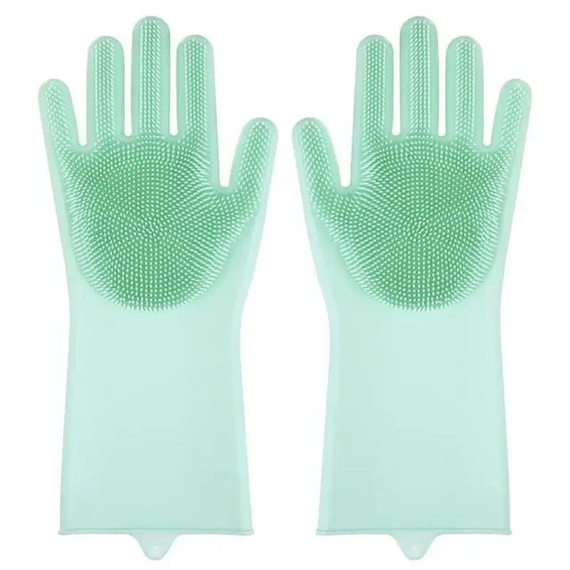Pet Grooming Cleaning Gloves Dog Cat Bathing Shampoo Glove Scrubber Magic Dishwashing Cleanner Sponge Silicon Hair Removal Glove