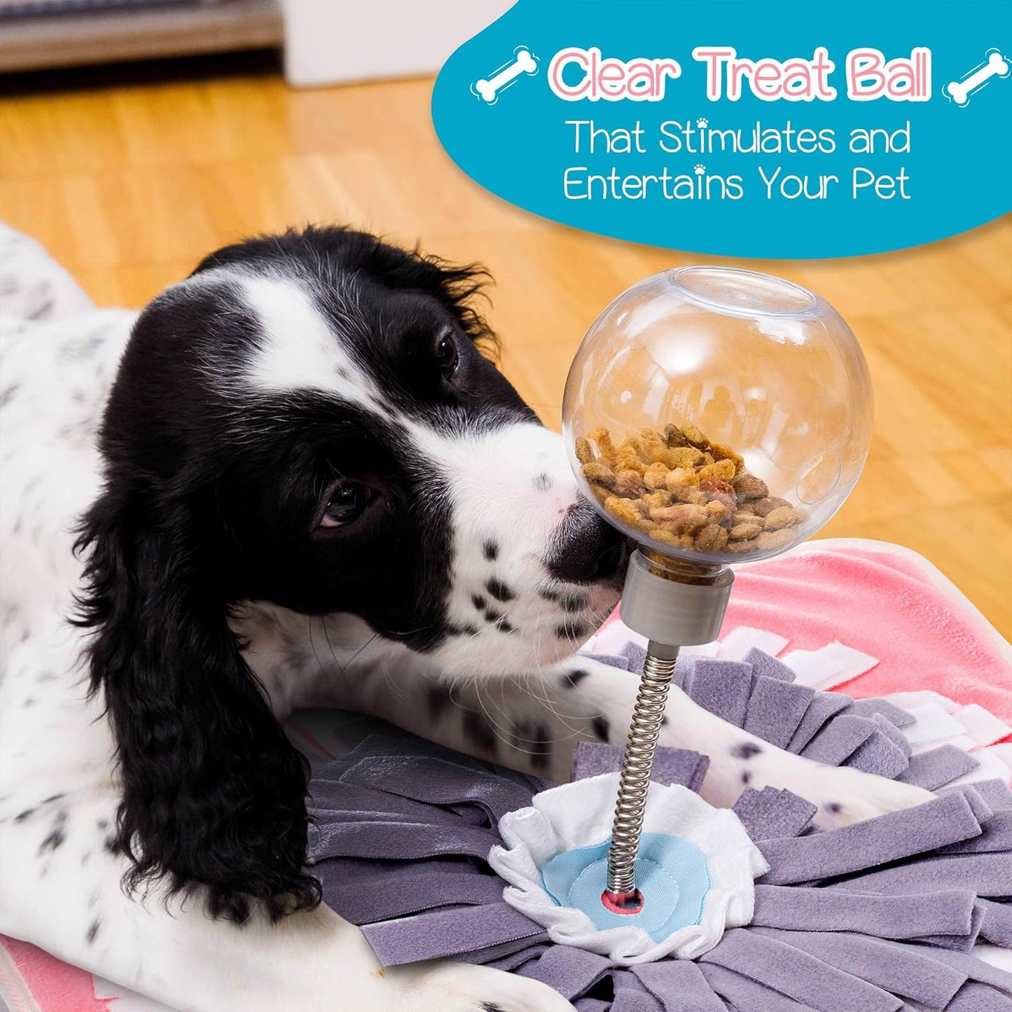 Snuffle Mat (Premium Mat with Treat Ball) Interactive Dog Toy for Pet Enrichment - Puzzle Feeder for Exercise and Stress Relief - Slow Feeder