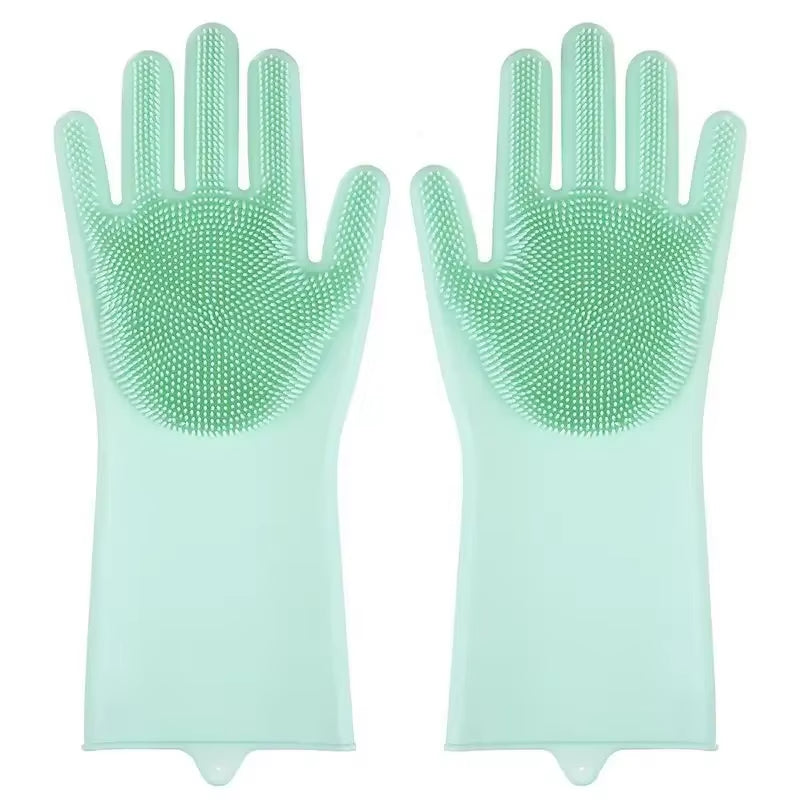 Pet Grooming Cleaning Gloves Dog Cat Bathing Shampoo Glove Scrubber Magic Dishwashing Cleannersponge Silicon Hair Removal Glove