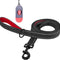 5Ft Dog Leash, Heavy Duty Rope Leash with 2 Padded Handle – Pet Training Lead with 3M Reflective Double Handle for Traffic Control Safety, Perfect for Large Medium or Small Dog (Black+Red)
