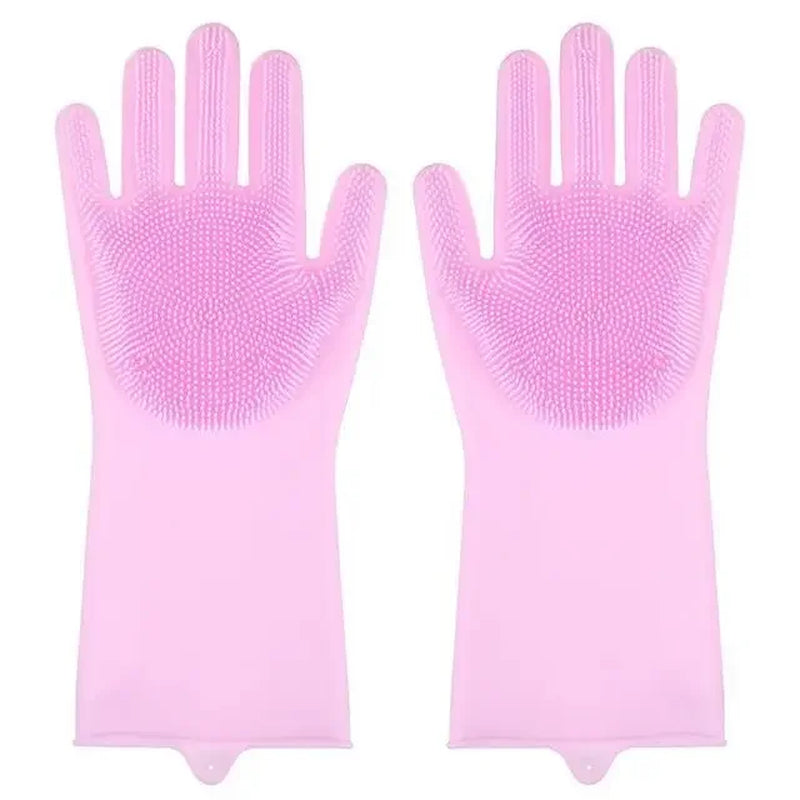Pet Grooming Cleaning Gloves Dog Cat Bathing Shampoo Glove Scrubber Magic Dishwashing Cleanner Sponge Silicon Hair Removal Glove