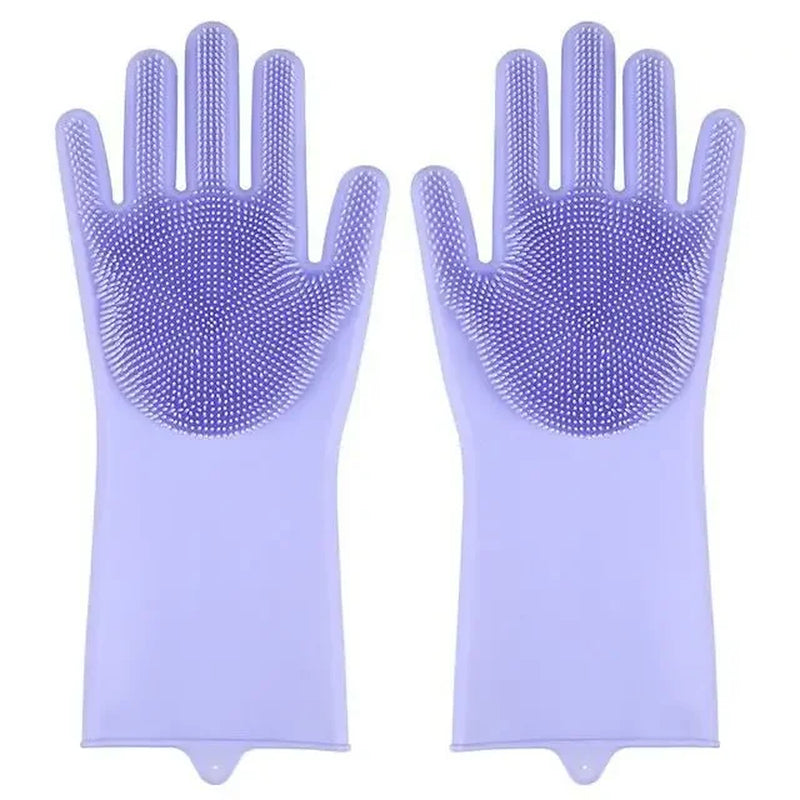 Pet Grooming Cleaning Gloves Dog Cat Bathing Shampoo Glove Scrubber Magic Dishwashing Cleanner Sponge Silicon Hair Removal Glove