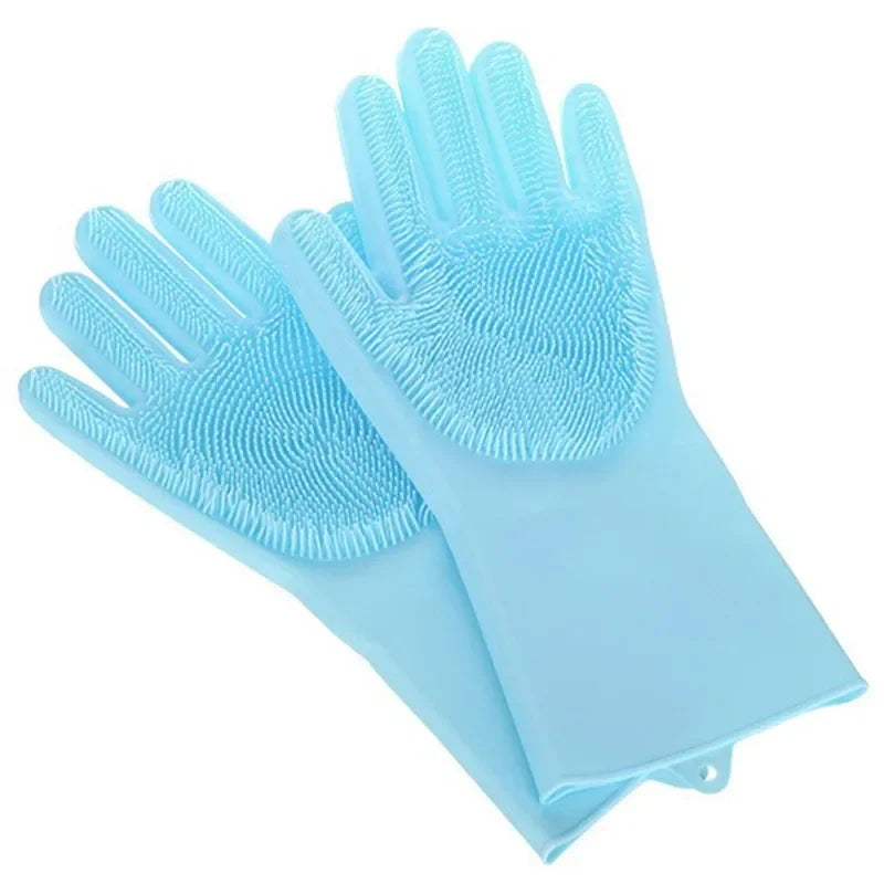 Pet Grooming Cleaning Gloves Dog Cat Bathing Shampoo Glove Scrubber Magic Dishwashing Cleanner Sponge Silicon Hair Removal Glove