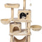 Cat Tree Tower, Cat Scratching Posts Tree Bed for Kittens, Cat Activity Tree with Plush Platform Bed (CT-E)
