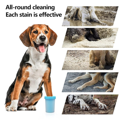 Dog Paw Cleaner with Pet Nail Clippers Pet Shedding Grooming Set 360º Portable Self-Cleaning Washer Cup Muddy Paws Pet Foot Cleaning Brush Cleaner for Large Dogs