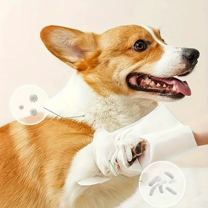 Pet Cleaning Glove Wipes Disposable Pet Grooming Glove for Cats & Dogs, 6 Pieces per Pack, Pet Cleaning Supplies