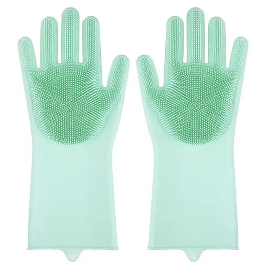Pet Grooming Cleaning Gloves Dog Cat Bathing Shampoo Glove Scrubber Magic Dishwashing Cleanner Sponge Silicon Hair Removal Glove