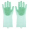 Pet Grooming Cleaning Gloves Dog Cat Bathing Shampoo Glove Scrubber Magic Dishwashing Cleanner Sponge Silicon Hair Removal Glove