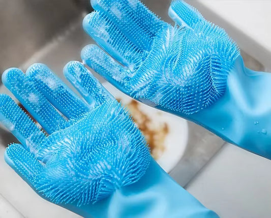 Pet Grooming Cleaning Gloves Dog Cat Bathing Shampoo Glove Scrubber Magic Dishwashing Cleannersponge Silicon Hair Removal Glove