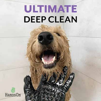Pet Grooming Gloves - Patented #1 Ranked, Award Winning Shedding, Bathing, & Hair Remover Gloves - Gentle Brush for Cats, Dogs, and Horses
