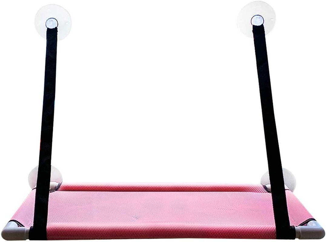 Cat Window Perch, Cat Hammock Window Seat, Perfect Window Sunny Seat Big Pet Perch of Cats Hammock for Climbing Wall Cats, Space Saving and Safety Design, Cat Accessories (Pink)