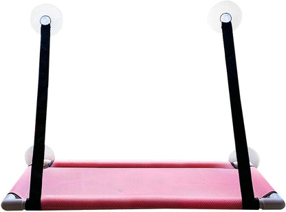 Cat Window Perch, Cat Hammock Window Seat, Perfect Window Sunny Seat Big Pet Perch of Cats Hammock for Climbing Wall Cats, Space Saving and Safety Design, Cat Accessories (Pink)