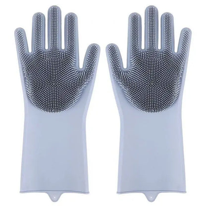Pet Grooming Cleaning Gloves Dog Cat Bathing Shampoo Glove Scrubber Magic Dishwashing Cleanner Sponge Silicon Hair Removal Glove