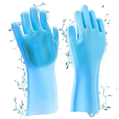 Pet Grooming Cleaning Gloves Dog Cat Bathing Shampoo Glove Scrubber Magic Dishwashing Cleannersponge Silicon Hair Removal Glove