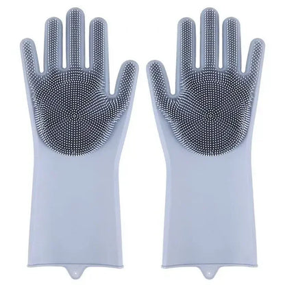 Pet Grooming Cleaning Gloves Dog Cat Bathing Shampoo Glove Scrubber Magic Dishwashing Cleanner Sponge Silicon Hair Removal Glove